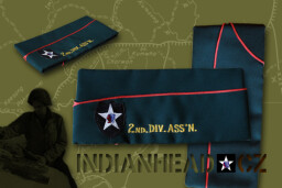 INDIANHEAD.CZ IM90004 US 2ID KOREA DMZ 2ND INFANTRY DIVISION ASSOCIATION CAP WITH RED ARTILLERY PIPING  WWII VETERAN